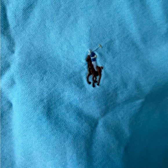 Ralph Lauren Classic Fit 100% Cotton Oxford Button Down Shirt Men’s Sz XL Blue - Picture 4 of 10